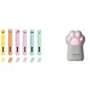 Legami - Teddy's Style, Set di 6 Mini Evidenziatori, 1x7,5 cm, Giallo, Pesca, Rosa, Lilla, Azzurro chiaro, Verde chiaro & Temperino con Contenitore, Meow, 4,5x7 cm, in plastica