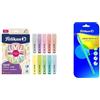 Pelikan, Pack con una Confezione da 10 Evidenziatori Signal Pastel, Colori Assortiti Pastello Lavabili, e una Gomma da Cancellare SR 12, per Inchiostro, China e Matite di Tutte le Durezze