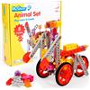 EDX Education edxeducation My Gears Animal Set - 122 Pezzi - 8+ attività - Ingranaggi Giocattoli per Bambini - Costruisci Modelli rotanti, in Movimento - Giocattoli da Costruzione per Bambini dai 4 agli 8 Anni