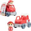CoComelon, Veicolo con statuetta, 4 pezzi, costruzione in mattoni, modello J.J camion dei pompieri, giocattolo per bambini dai 18 mesi, GIOCHI PREZIOSI, CCM131