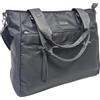 COVERI COLLECTION Borsa Donna in Nylon Impermeabile, Due manici, Dimensioni 38x17x31 cm, con Tracolla Regolabile Rimovibile, Multicolore Art. 5056-4 (BLU AVION)