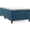 vidaXL Struttura letto senza materasso blu scuro 90x190 cm in velluto