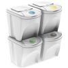 Prosperplast nabbi Cestino per rifiuti differenziati (4 pezzi) IKWB25S4 25 l - cenere