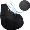 Ad.con Cuscino da esterno per interni EPS Gamer Puff Relax Poltrona Cuscino da pavimento Cuscino a fagiolo 225L Nero