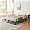 en.casa Letto in metallo 'Trerunta' struttura letto 140 x 200 cm acciaio nero