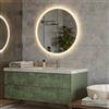 ARTFORMA Specchio da bagno a LED rotondo da 80 cm senza cornice, con comando touch e funzione antiappannamento