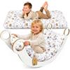 Totsy Baby Cuscino da pavimento bambini 60x120 cm - tappetino neonati grande per palestrina e arco montessori tappeto gioco neonato gattonamento morbido bebe materassino Oeko-Tex Cervi con Orsi