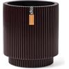 Capi Europe - Vaso cilindrico Groove Colours - 19x21 - Nero rosso - Apertura Ø19 - Maceta para interior y exterior - BGVBR314