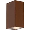 Qazqa baleno - Appliques Moderno - 2 luce - L 6.8 cm - Ruggine - Moderno - Illuminazione esterna