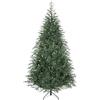 HOMCOM Albero di Natale 210 cm Artificiale con 2942 Rami Ignifughi Verde