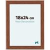 yd. Your Decoration - Cornice 48x64 cm - Noce - Decorativa Parete in Legno con Vetro in acryl - Antiriflesso - 48x64 Cornice - Como