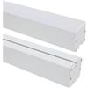 LEDKIA LIGHTING Profilo Alluminio a Sospensione XL 50x50 per Striscia LED fino a 45mm con Copertura Continua Bianco 2 m Bianco traslucido