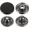 QUARKZMAN 30 Set Bottoni Automatici a Pressione 15mm Chiusure a Scatto Metallo Bottoni a Pressione in Lega da Cucire Jeans per Cappotti Pelle Barche e Tela, Nero Scuro