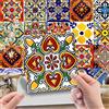 kyaoayo Adesivi Piastrelle messicane, 24 pezzi, design vintage marocchino, decorazione per piastrelle da bagno e cucina, per doccia e scale da cucina