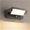 Aipsun 24W LED Applique Esterno/Interno con Sensore di Movimento Antracite