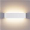 XXINLOOY Lampa da Parete LED Interni Light Aluminio 24 W 41 cm Applique da Parete Interno Moderna Lampada a Parete per Camera da Bedda Scale Corridoio, 3 Modalità Luce (3000K/4500K/6000K) (Bianco-1)