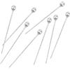 Rundago 800 Pezzi Spilli da Sarta Testa in Vetro Bianco, 37mm Spilli Dritti per Cucito Sartoria, Aghi con Testa a Sfera per Bricolage, Gioielli, Decorazione, Artigianato e Patchwork