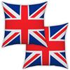 ggaimwf Union Jack Cuscino Bandiera del Regno Unito Fodere per cuscini Britannico Bandiera del Regno Unito Velluto Federe per divano Casa Federa Sedia Camera da letto Soggiorno 45x45cm Set di 2