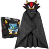 Get Trend Sonic The Hedgehog Coperta con Cappuccio 3D per Bambini, Plaid in Pile Caldo, 130x90cm, Coperta Indossabile, Idea Regalo Bambini (Nero Shadow)