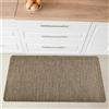 Comart - Tappeto Cucina Manhattan - Impermeabile - Antiscivolo - Antimacchia - PVC Intrecciato - Passatoia Effetto Metallico Brillante - per Corridoio, Cucina e Bagno - Shine Artist Beige - 50x75 cm