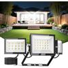 Sararoom Faretto LED da Esterno 200W 20000LM Faro Proiettori Led - 6500K Luce Bianca Fredda Faretti, IP65 Impermeabile, Supporto Regolabile 180° Luci di Sicurezza per Giardino Terrazza Garage,No Spina