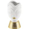 Zelda Bomboniere Vaso Donna Ceramica D 10,5 H 19,5 Composizione Floreale Arredamento (Oro)