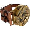 Vimal Nautical Orologio da polso Steampunk con bussola meridiana in ottone antico, Compasso meridiana, Collezione nautica