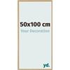 yd. Your Decoration - Cornice 50x100 cm - Faggio Chiaro - Cornice Decorativa Parete in Plastica con Vetro in acryl - Antiriflesso - 50x100 Cornice - Evry