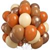 UDRKFOPK Palloncini marroni, arancioni e rose gold, 60 palloncini marroni per compleanno, palloncini a elio in lattice arancioni da 12 pollici, palloncini rose gold per matrimonio, compleanno, festa di