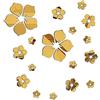 ARMYJY 18Pcs acrilico specchio floreale adesivi da parete specchio autoadesivo decorazione della parete della decorazione della casa