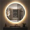 Lightasea Specchio da bagno rotondo con illuminazione,specchio da parete da 60 cm,specchio a LED con Bluetooth,3 colori di illuminazione regolabili,interruttore touch,IP44,antiappannamento