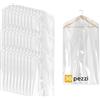 Eopono 30 Custodie per Abiti 60x100cm Trasparenti - Sacchetti Vestiti Armadio Antipolvere per Tintorie, Giacche e Camicie (30pz 60x100)