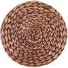 Decorasian - Set di tovagliette in zostera, giacinto d'acqua, lavabili, 35 cm, rotonde, Marrone lavato, 4 pezzi
