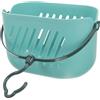 TIKODIDA Cesto Portaoggetti Doccia in Plastica con Gancio Sospeso Organizer Bagno Compatto e Traspirante Contenitore Salvaspazio per Accessori Bagno e Doccia per Piccoli Spazi
