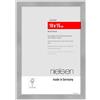 nielsen cornice per foto, 10 x 15 cm, alluminio, Argento opaco, cornice per fotoper posizionarein formato verticale e orizzontale, vetro sintetico, Atlanta