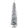 HOMCOM Albero di Natale Slim Artificiale a 3 Sezioni 54x54x210 cm Verde