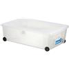 Stefanplast Roll-Box Contenitore Multiuso con Ruote, Bianco, 59x39x18.5h