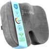 Healthfix Cuscino ortopedico per sedia da ufficio, scarico del coccige, con strato Honeycomb e rivestimento in velluto, ergonomico, per ufficio, auto, casa, 45 x 36 x 7 cm (grigio)