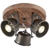 Lindby Faretto alogeno dimmerabile (Vintage) colore Marrone, in Metallo ad es. Soggiorno & Sala da pranzo plafoniera con faretti faretto lampada a soffitto