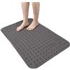 HOME ZEN HOUSEHOLD LINEN TAPPETO DOCCIA VASCA ANTISCIVOLO CON VENTOSE 100% PVC PLASTICA QUALITà COMFORT - ANTIMUFFA - SICUREZZA PER BAMBINI E ANZIANI 76x37 cm Grigio