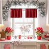 XTMYI, Tenda per finestra della cucina, per San Valentino, oscurante, colore rosso, decorazione romantica, per soggiorno, set di 2 pannelli, lunghezza 40,6 cm