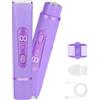 AYBUY Rasoio Elettrico Donna, 2 in 1 Bikini Trimmer, Indolore Rasoio Parti Intimer Impermeabile IPX7 per Corpo Viso Ascelle e Zona Bikini, Viola