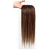QRSTUVXZY Topper for capelli umani da 16 pollici for donne, base in seta svizzera traspirante da 3 * 4 pollici con clip in pezzi di capelli 110 densità(Dark Brown)