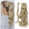 S-noilite® Parrucchino Parrucca Hair Extension Coda di Cavallo Estensione dei Capelli Ponytail Naturale Vari Colori 43cm Riccio Biondo cenere mix Candeggina bionda