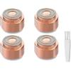 Panlouting 4 Pack | Ricambio Testina per Rasoio per Epilatore Facciale Flawless Terza Generazione | Lame di Ricambio Double Halo per Epilatore Finishing Touch Flawless - Oro Rosa