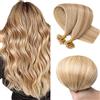 SEGO Extension Capelli Veri Cheratina Dura 100 Ciocche 50g U Tip Nail Invisibili 100% Remy Human Hair Naturali Indiani 60 cm (50 g)(0.5g) #12P613 Marrone/Biondo Chiarissimo