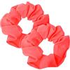 Lusofie 2 elastici per capelli fluo color corallo, grandi elastici per capelli, per donne e ragazze