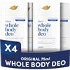 Dove Whole Body Deo Deodorante Stick per Tutto il Corpo Original 75 ml, Deodorante Corpo Multi-Zona con 0% Sali di Alluminio, Protezione Anti-Odore 24 Ore, Formula Delicata, Dermatologicamente Testato