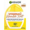 Garnier SkinActive Vitamina C Wonder Tint Fluido Tono Medio Tutto in 1 con 5% di [Glicerina + Niacinamide + Vitamina C*] Uso quotidiano Unifica, Protegge e Antimacchia FPS50+. 40 ml