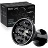 Imetec Diffon, Diffusore Asciugacapelli ad Aria Calda per Capelli Ricci da Uomo, Ricci Definiti Senza Crespo, Tecnologia Ceramica, 2 Livelli Aria/Temperatura, Doppio Voltaggio, 700 W, Nero